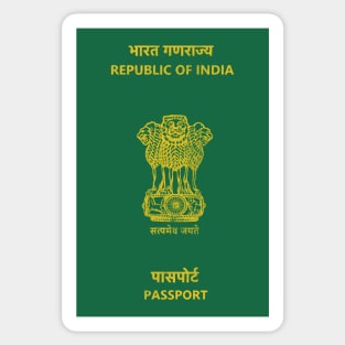 India / Vintage Look Passport Design Sticker